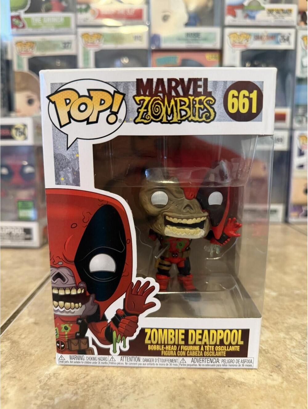 Funko Pop! Marvel: Zombie Deadpool #661 w/Box Protector